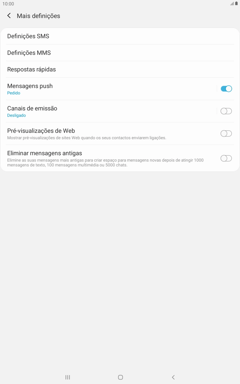 Prima Definições SMS.