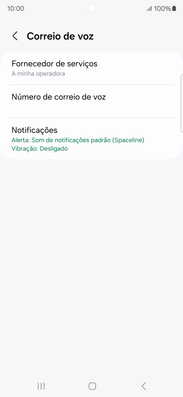 Prima Número de correio de voz.