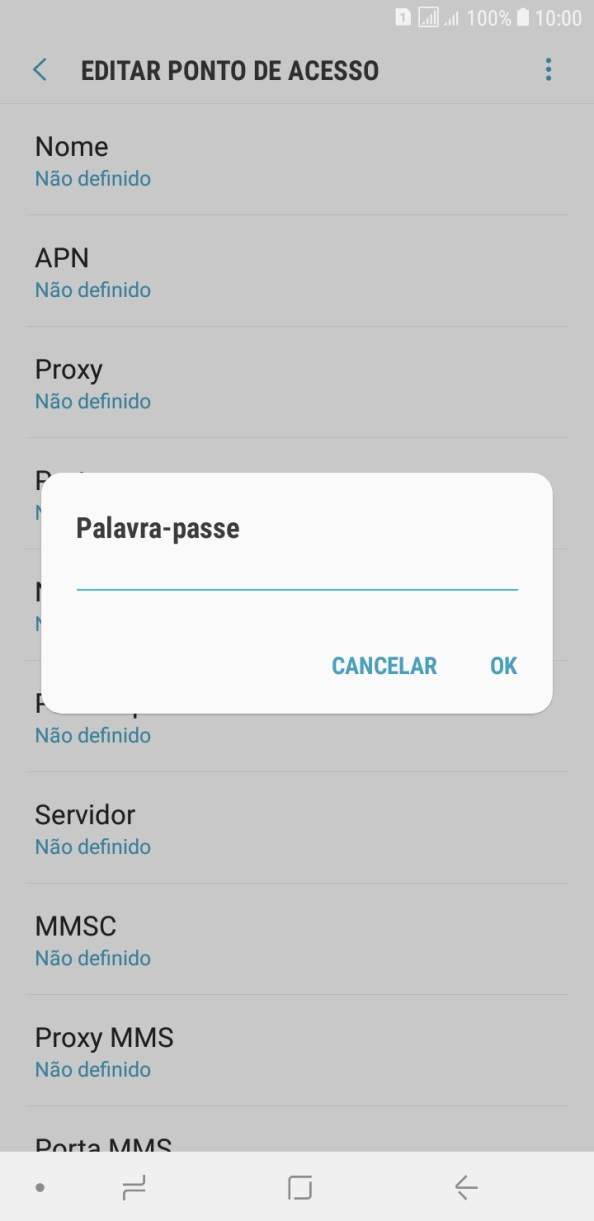 Introduza vodafone e prima OK.
