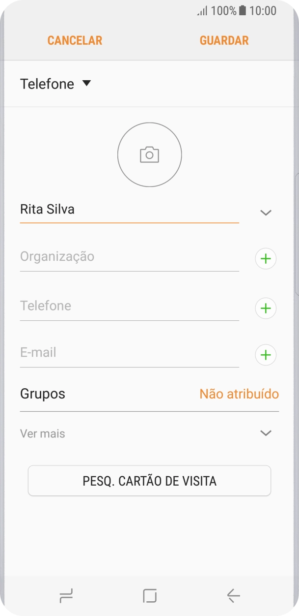 Prima Telefone e introduza o número de telefone pretendido.