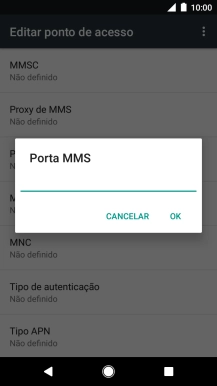 Introduza 80 e prima OK.