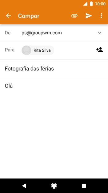 Prima o ícone de anexo.