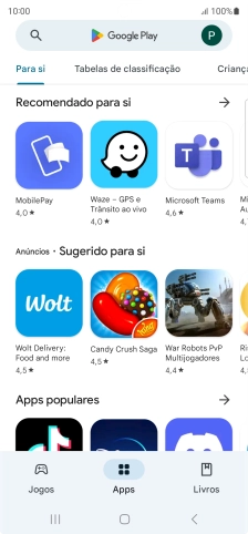 Prima a caixa de pesquisa.