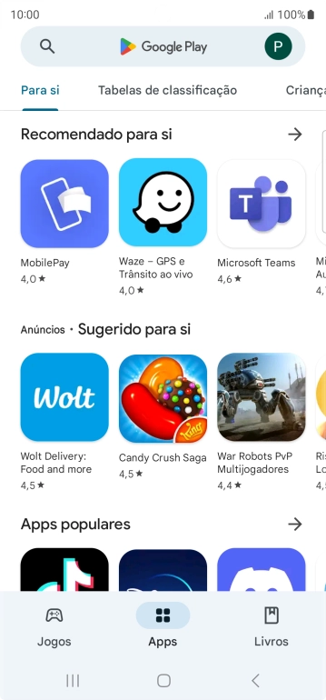 Prima a caixa de pesquisa.