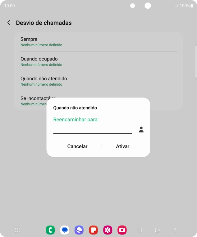 Introduza 123 e prima Ativar.