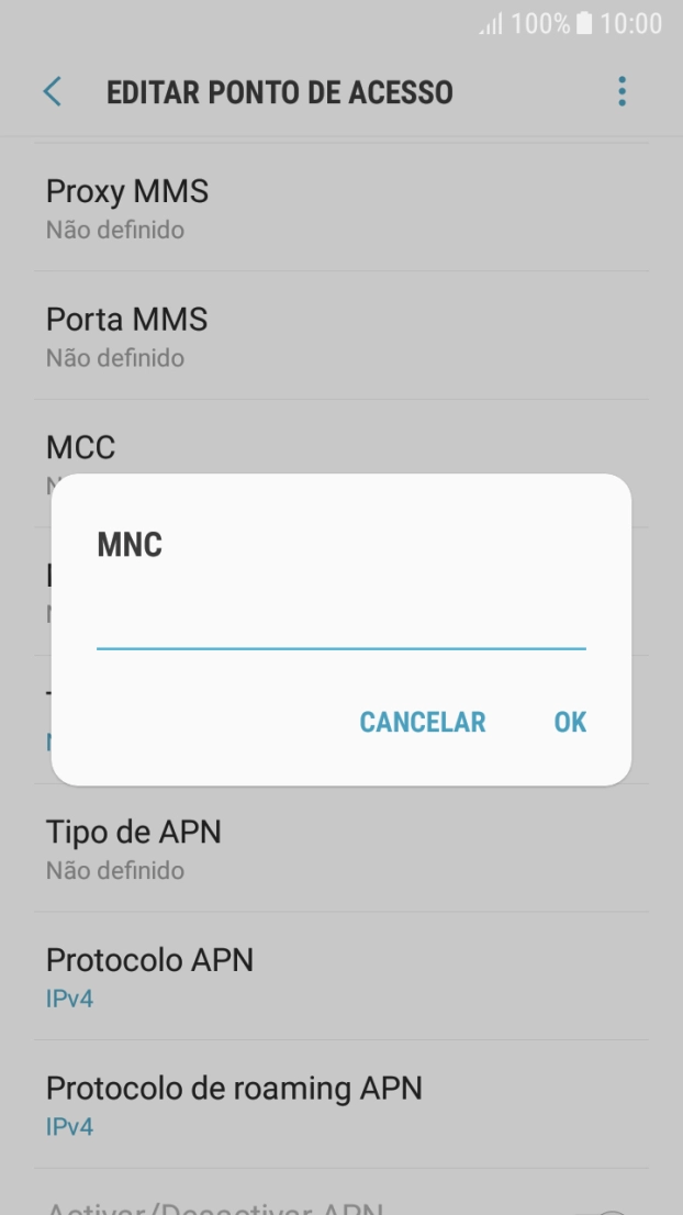 Introduza 01 e prima OK.