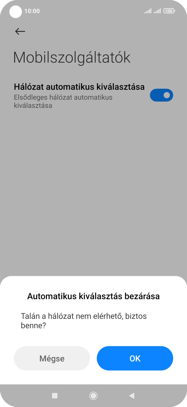 Válaszd az OK lehetőséget.