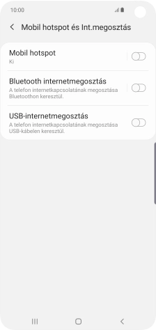Válaszd a Mobil hotspot lehetőséget.