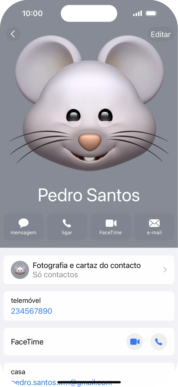 Para voltar ao ecrã inicial, deslize o dedo de baixo para cima a partir da base do ecrã.