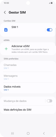 Prima Adicionar eSIM.