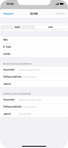 Válaszd a Hosztnév lehetőséget.
