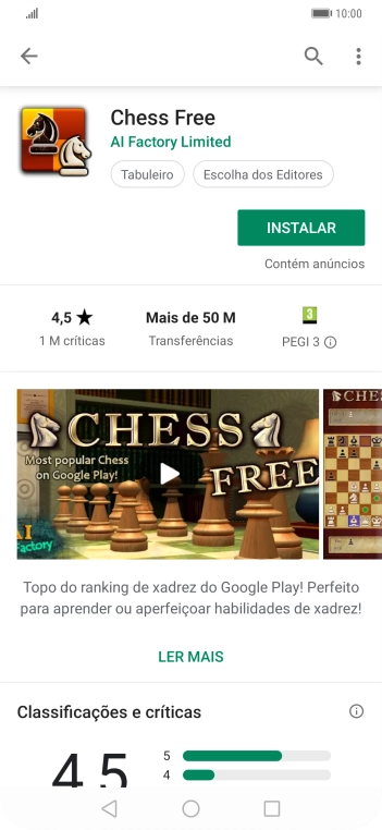 Prima INSTALAR e siga as indicações no ecrã para instalar a app.