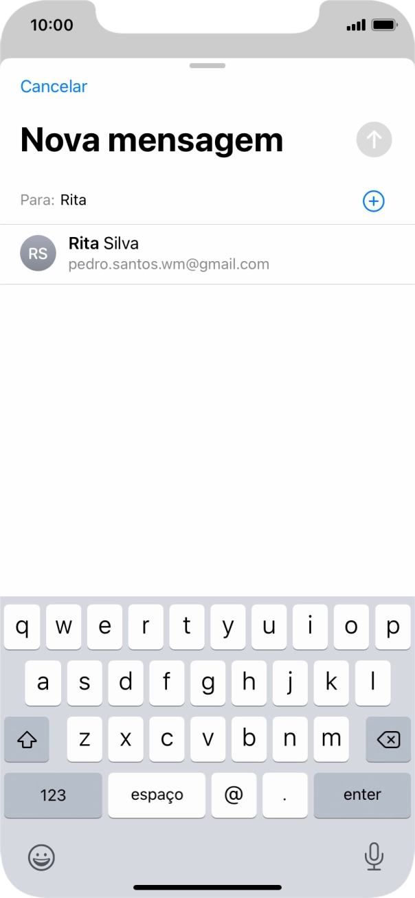 Prima o contacto pretendido.