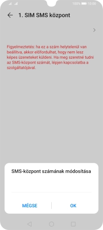 Írd be azt, hogy +36709996500, és válaszd az OK lehetőséget.
