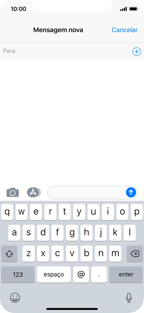 Prima Para: e introduza as primeiras letras do nome do destinatário.