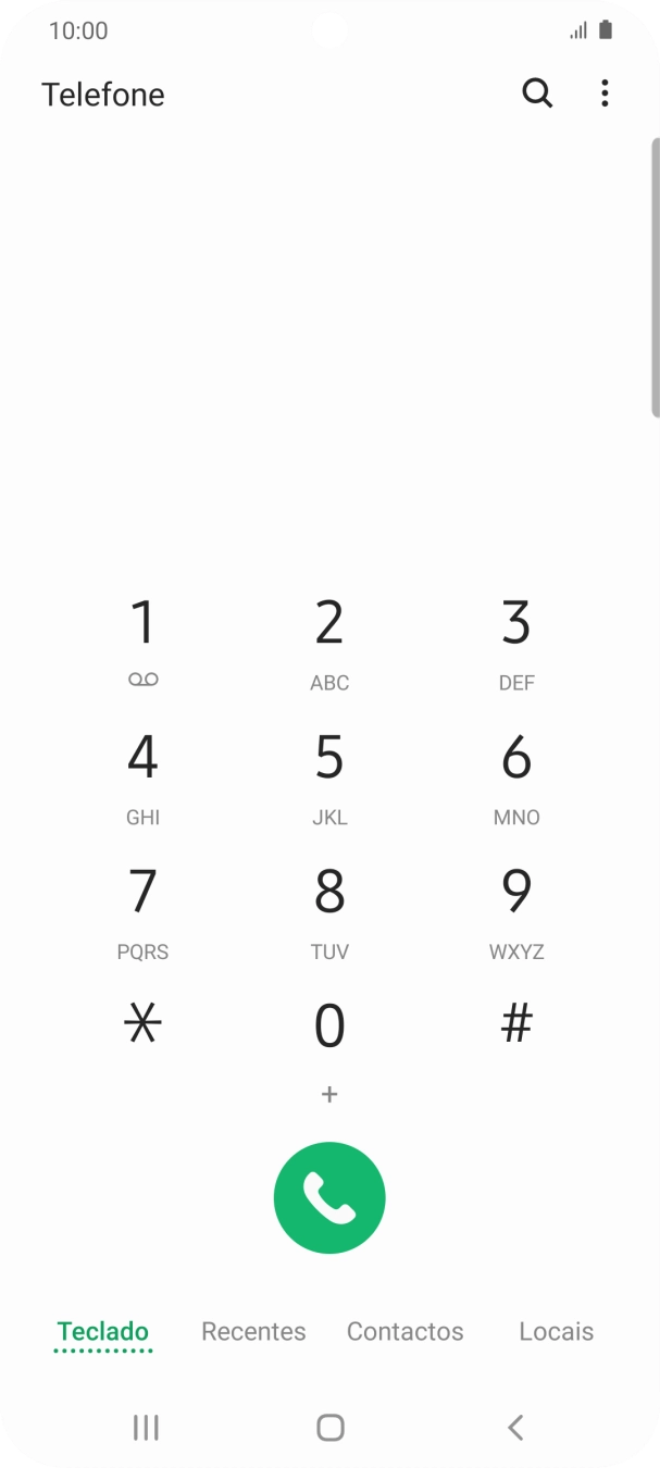 Prima o ícone de menu.