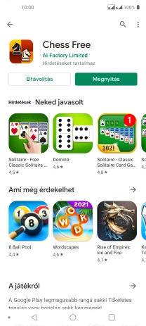 A befejezéshez, és ahhoz, hogy visszatérhess a főképernyőhöz, nyomd meg a főgombot.