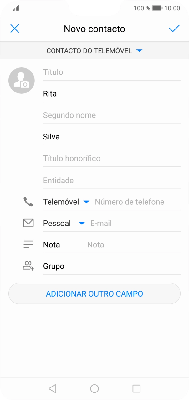 Prima Número de telefone e introduza o número de telefone pretendido.