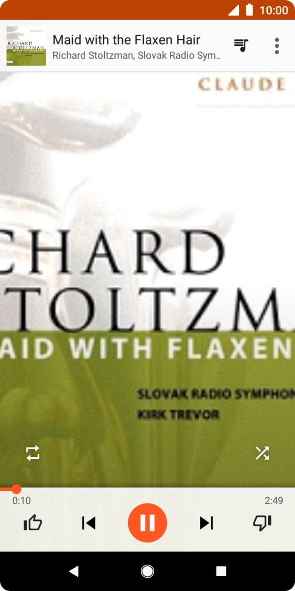 Prima a seta para a direita para ir para o ficheiro de música seguinte.