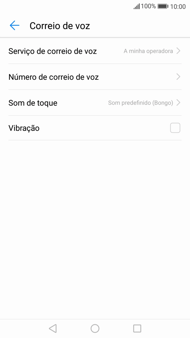 Prima Número de correio de voz.