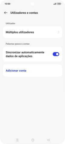 Prima Adicionar conta.