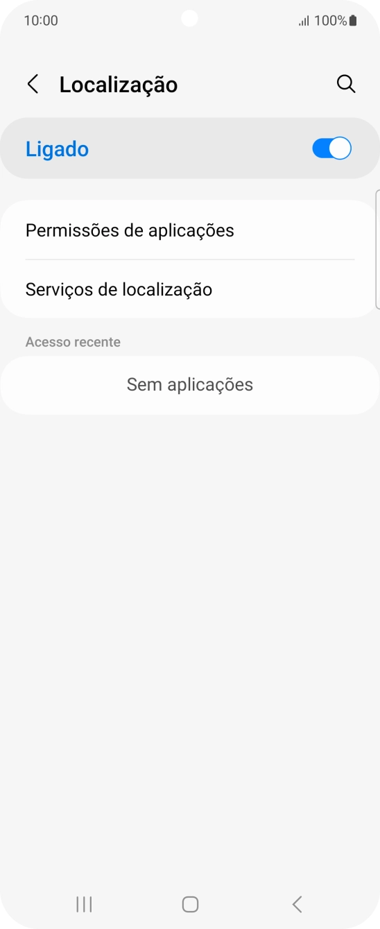 Prima Permissões de aplicações.