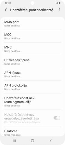 Válaszd az MMS-port lehetőséget.