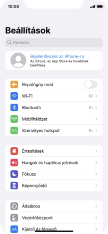 Válaszd a Bejelentkezés az iPhone-ra lehetőséget.