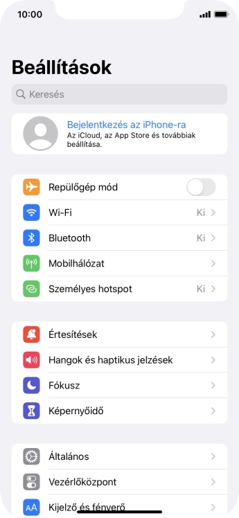 Válaszd a Bejelentkezés az iPhone-ra lehetőséget.