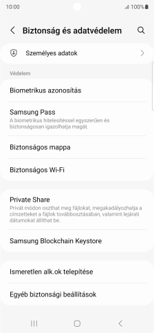 Válaszd az Egyéb biztonsági beállítások lehetőséget.