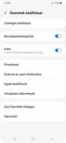 Válaszd az Egyéb beállítások lehetőséget.