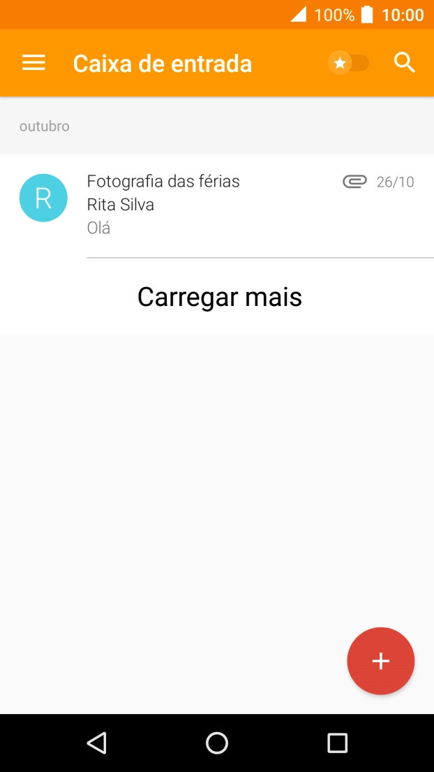Deslize o dedo para a direita a partir do limite esquerdo do ecrã.