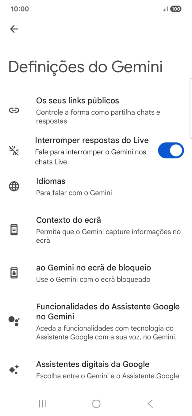 Siga as indicações no ecrã para escolher as definições pretendidas.