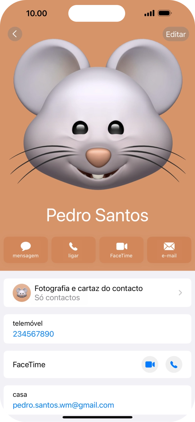 Para voltar ao ecrã inicial, deslize o dedo de baixo para cima a partir da base do ecrã.