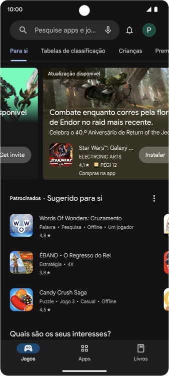 Prima o ícone de perfil.