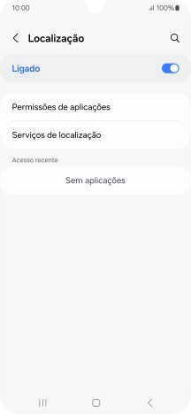 Prima Permissões de aplicações.