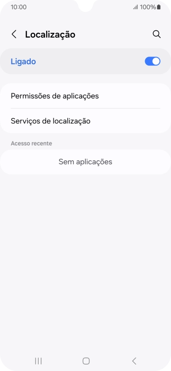 Prima Permissões de aplicações.