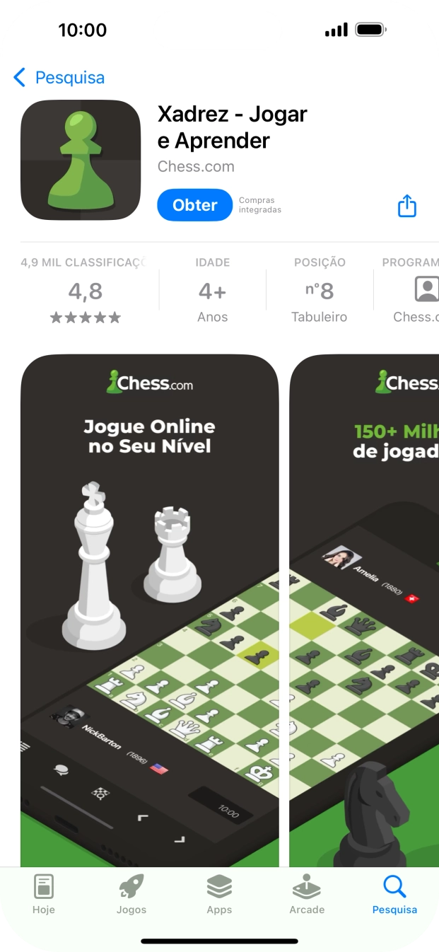 Prima Obter e siga as indicações no ecrã para instalar a app.