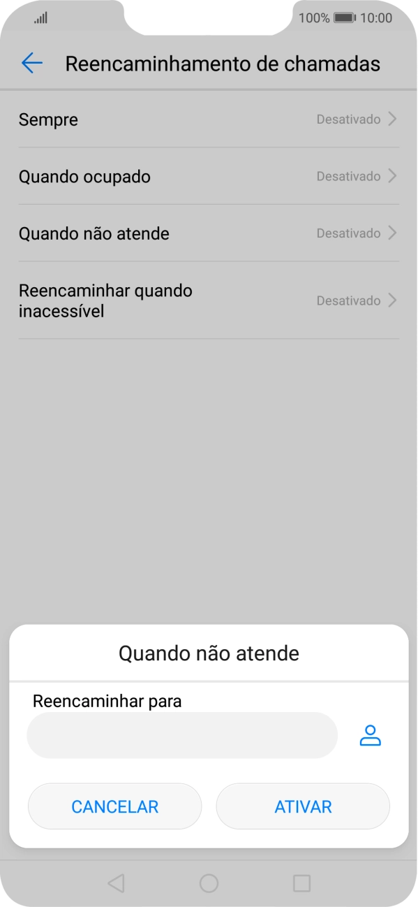 Introduza 123 e prima ATIVAR.