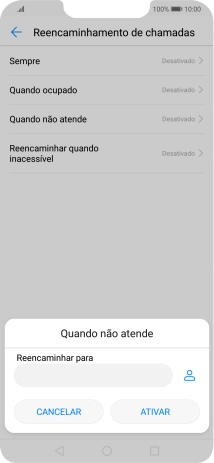 Introduza 123 e prima ATIVAR.