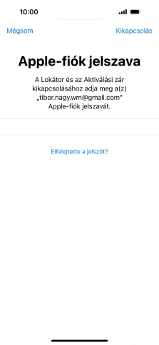Írd be az Apple ID-dhoz tartózó jelszót, és válaszd a Kikapcsolás lehetőséget. Várj egy kicsit, amíg a telefon visszaállítja a gyári beállításokat. A telefon konfigurálásához és ahhoz, hogy üzemkész állapotba hozd, kövesd a képernyőn megjelenő utasításokat.