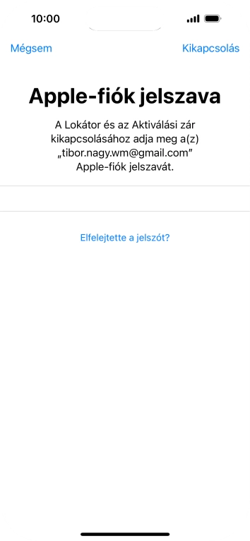 Írd be az Apple ID-dhoz tartózó jelszót, és válaszd a Kikapcsolás lehetőséget. Várj egy kicsit, amíg a telefon visszaállítja a gyári beállításokat. A telefon konfigurálásához és ahhoz, hogy üzemkész állapotba hozd, kövesd a képernyőn megjelenő utasításokat.