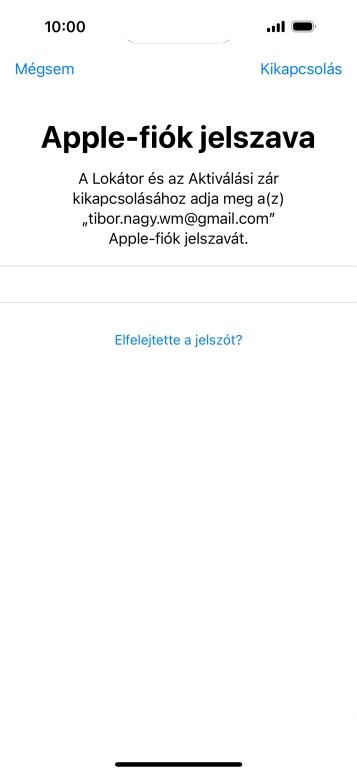 Írd be az Apple ID-dhoz tartózó jelszót, és válaszd a Kikapcsolás lehetőséget. Várj egy kicsit, amíg a telefon visszaállítja a gyári beállításokat. A telefon konfigurálásához és ahhoz, hogy üzemkész állapotba hozd, kövesd a képernyőn megjelenő utasításokat.