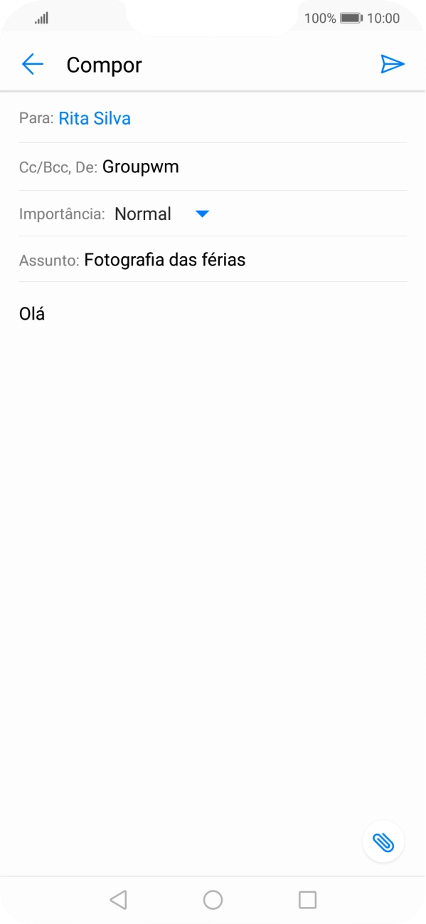 Prima o ícone de anexo.