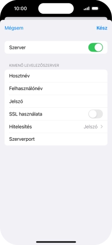Kattints az „SSL használata” melletti csúszkára a funkció bekapcsolásához.