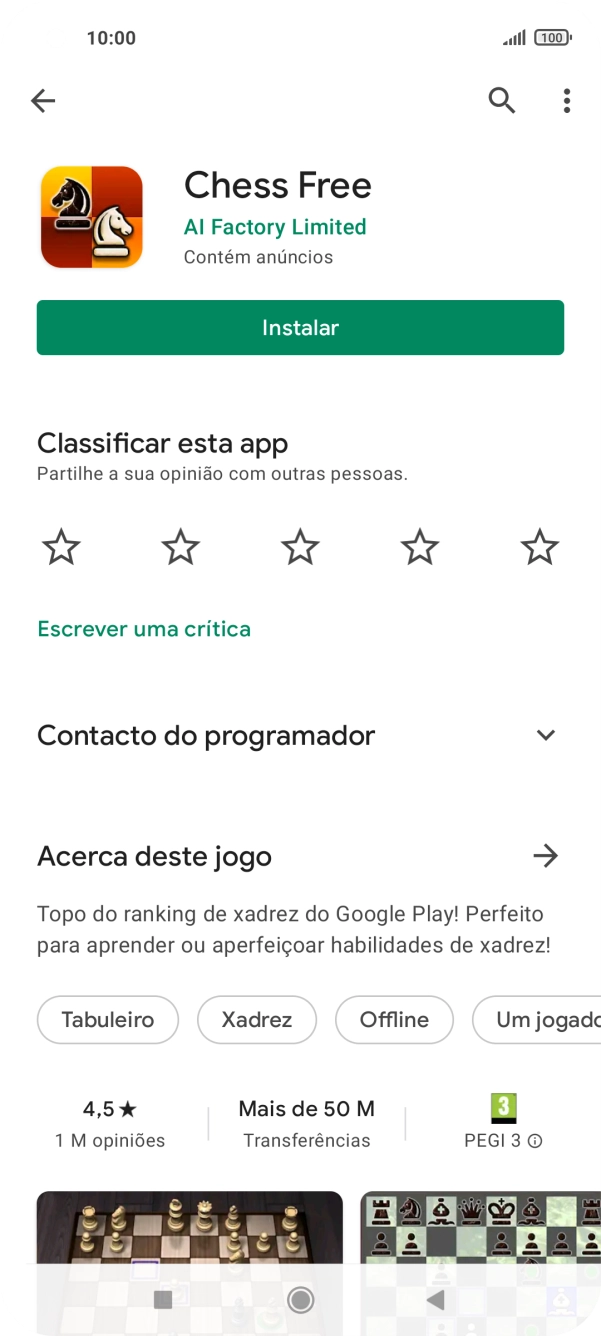 Prima a tecla de início para terminar e voltar ao ecrã inicial.