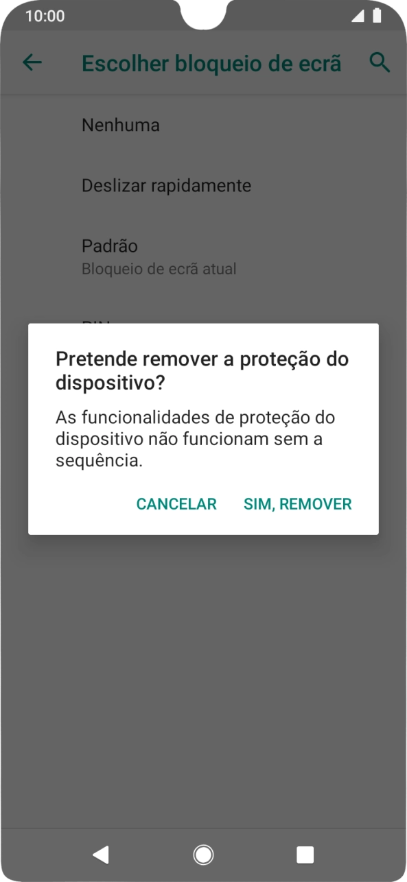 Prima SIM, REMOVER.