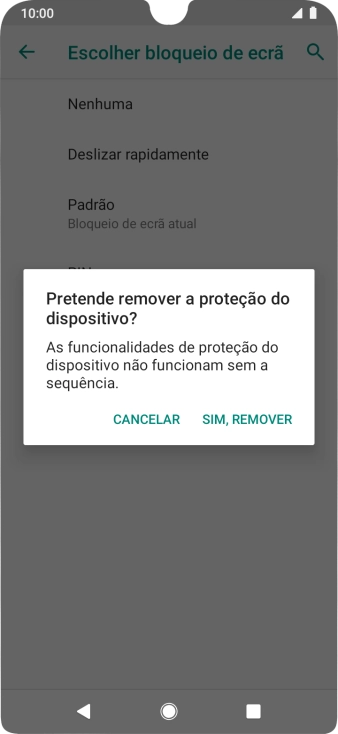 Prima SIM, REMOVER.