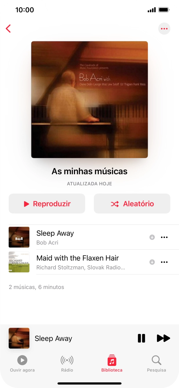Prima o título da música.