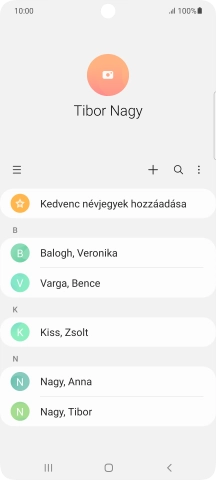 Kattints az új kontaktok ikonra.